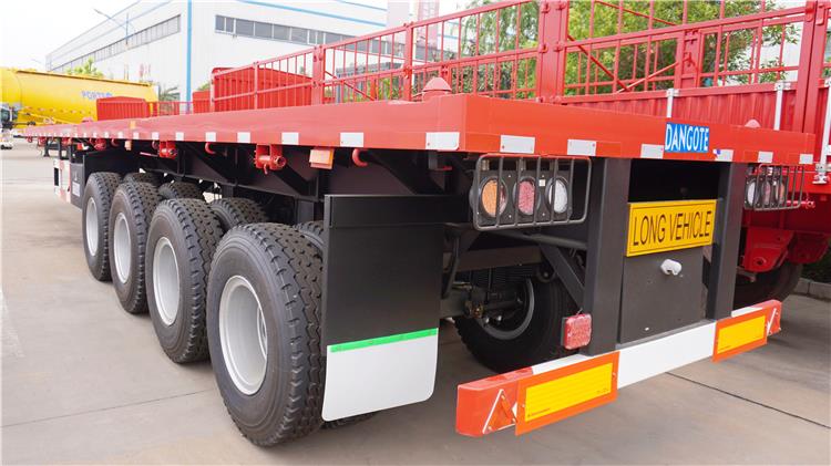 Dangote 4 Axle Flat Bed Trailer Price | Semi Truck Flatbed Trailer for Sale