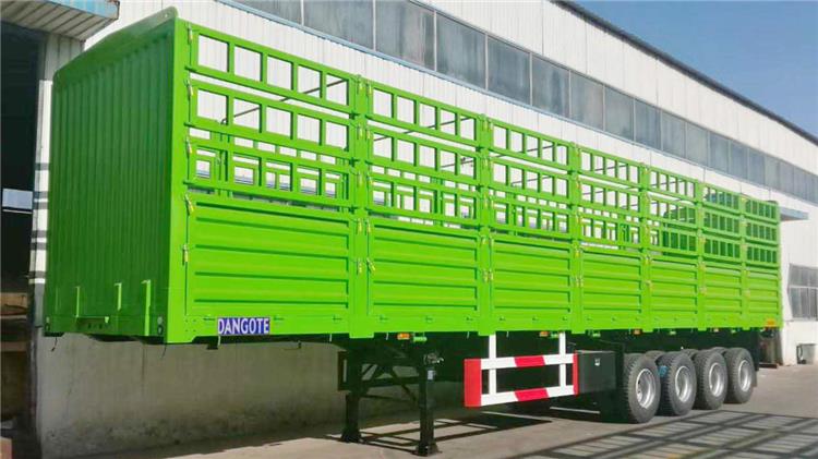 Dangote 4 Axle Animal Transport Livestock Fence Semi Trailer for Sale