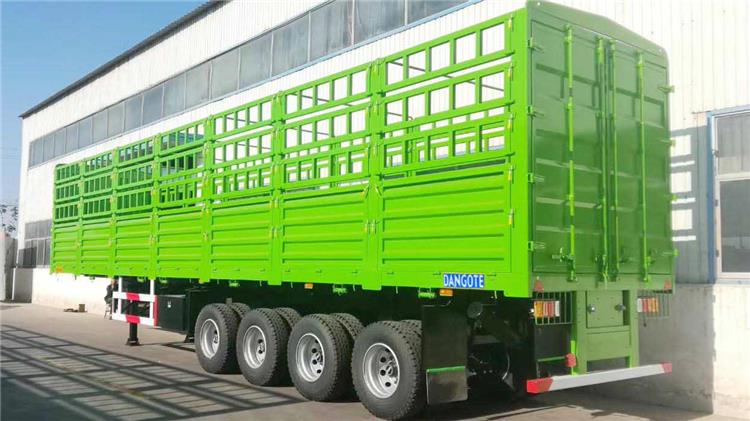 Dangote 4 Axle Animal Transport Livestock Fence Semi Trailer for Sale