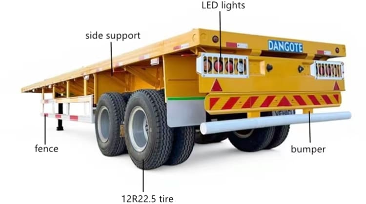 Dangote Flatbed Trailer for Sale Near Me in Nigeria