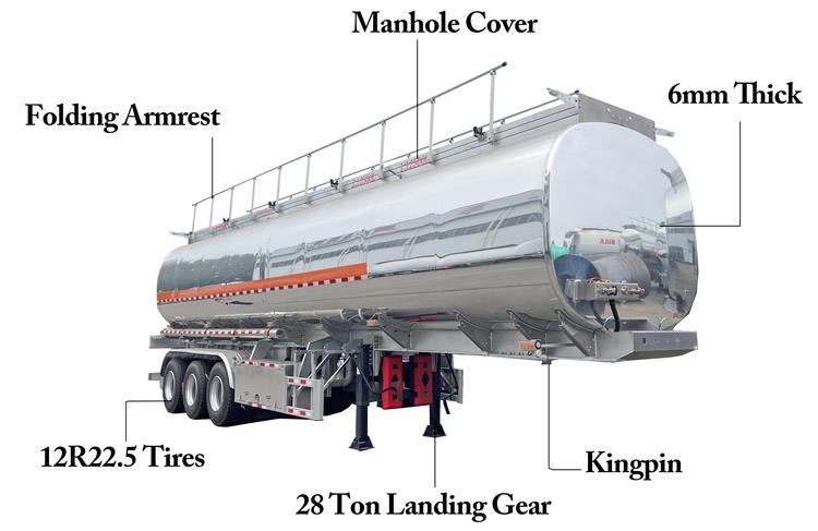Dangote 45000 L Aluminum Tanker Trailer for Sale In Nigeria