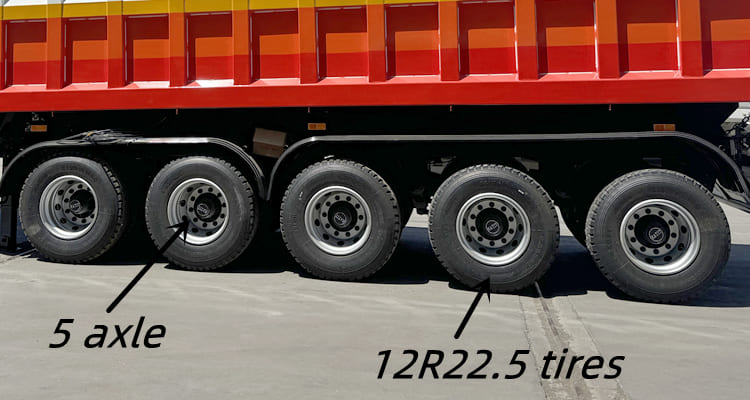 Tipper Semi Trailer Price-5 Axle Heavy Duty