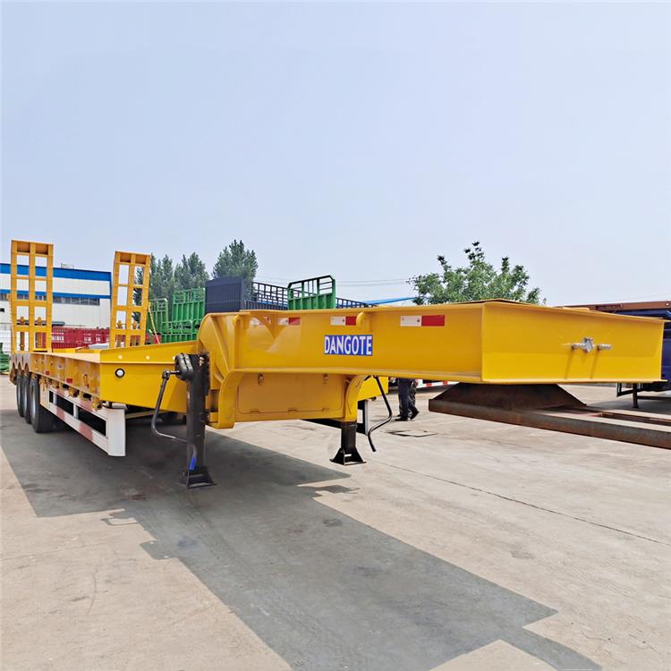 Tri Axle 80 Ton Low Bed Truck Trailer