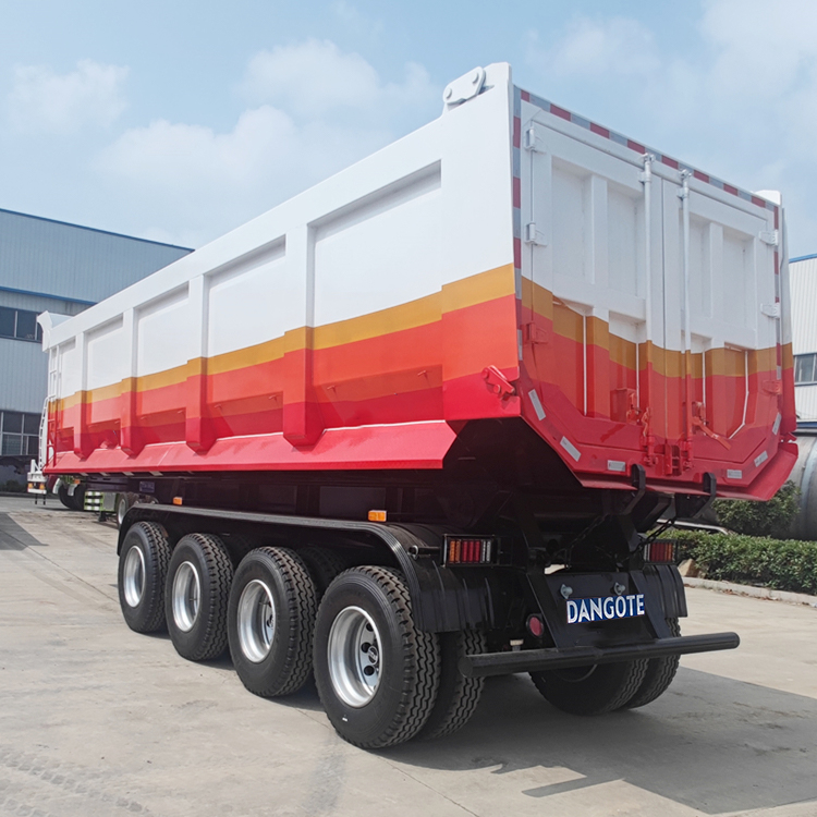 4 Axle Rear Dump Semi Trailer